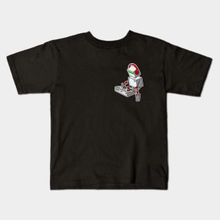 Robot Playing Drum Machine (small print size) Kids T-Shirt